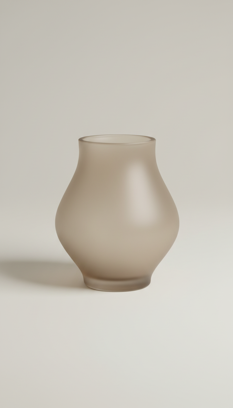 Soft Taupe glass vessel